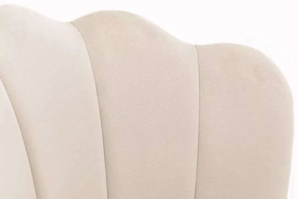 LuxuryForm DESIGN Kreslo FREY VELUR so zlatými nohami - latte