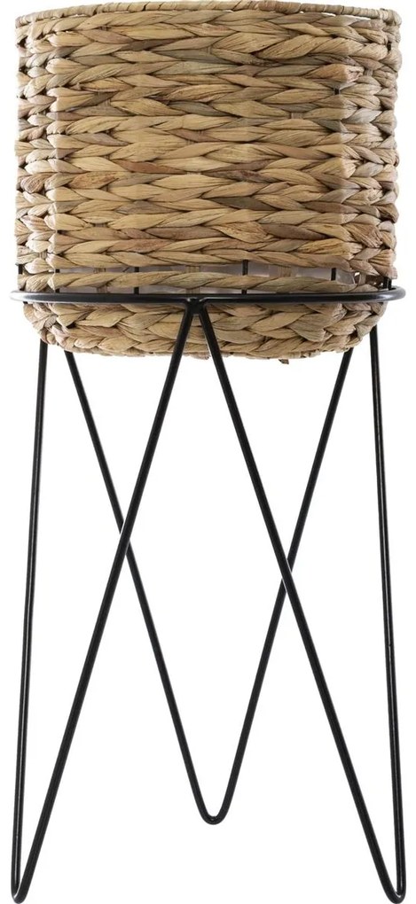 KVETINÁČ Z MORSKEJ TRÁVY SO STOJANOM AYA NATURAL SADA 2KS 54X25 CM+43X20 CM HNEDÁ