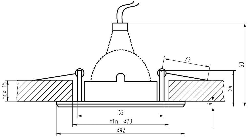 CLX Podhľadové stropné bodové osvetlenie GIRONA, 1xMR16, 50W, 9,2cm, okrúhle, strieborné