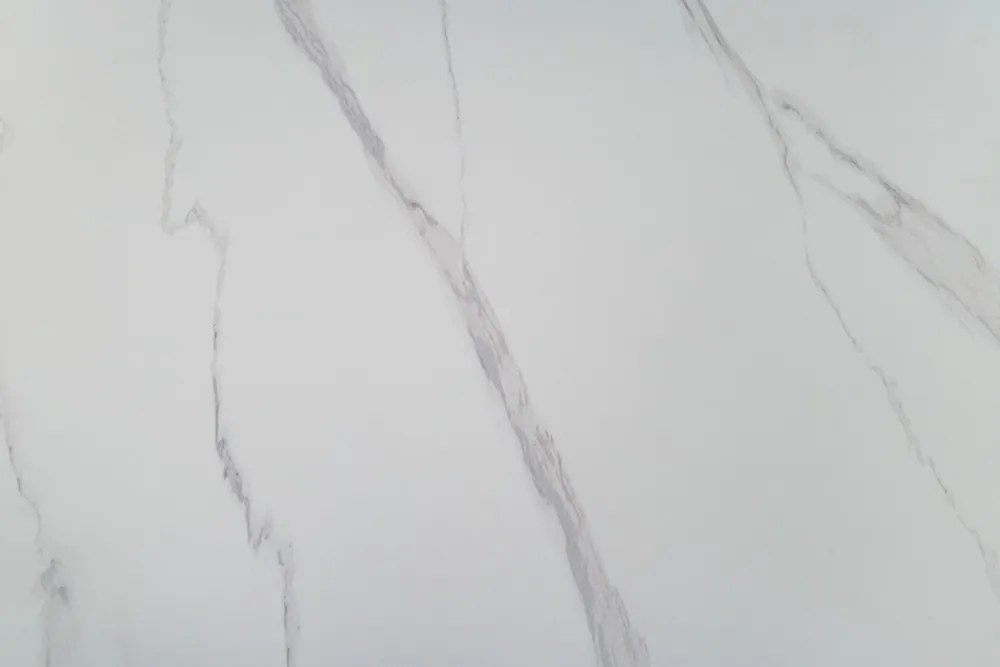 Okrúhly jedálenský stôl Parthenia 120 cm vzor biely mramor