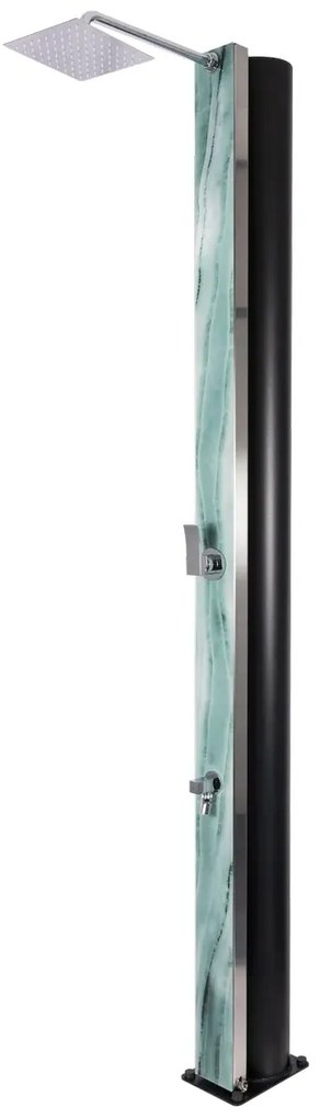 Solárna sprcha CRM Atlas Glass Turquise marble 40 l so sprchou na nohy