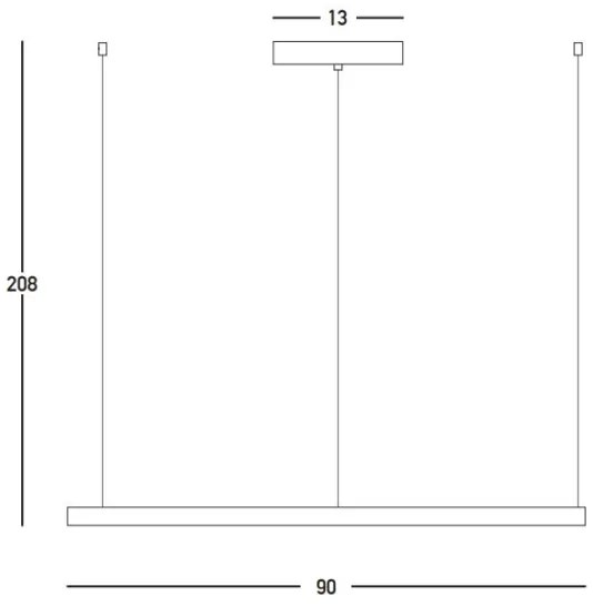 Zambelis 23035 - LED Stmievateľný luster na lanku LED/45W/230V 3000K čierna