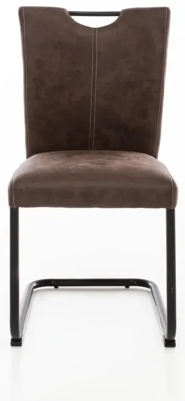 furniture-nabytek.cz - Masívna jedálenská súprava Hankey so 4 stoličkami Kenton, mango/textil/kov, lakovaná, hnedá/čierna