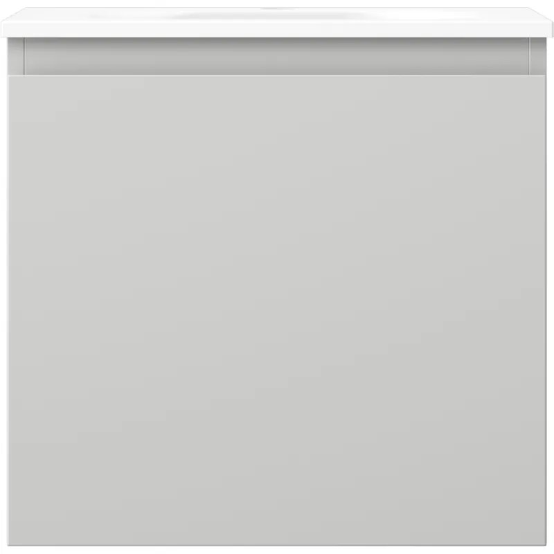 Mexen Orio, kúpeľňová skrinka 50 cm s umývadlom Vela, 1 zásuvka, šedá matná/biela matná, 91A10-05047-1-BF62-W23M01