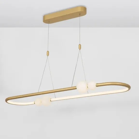 LED luster Celia 100 zlaté s diaľkovým ovládaním