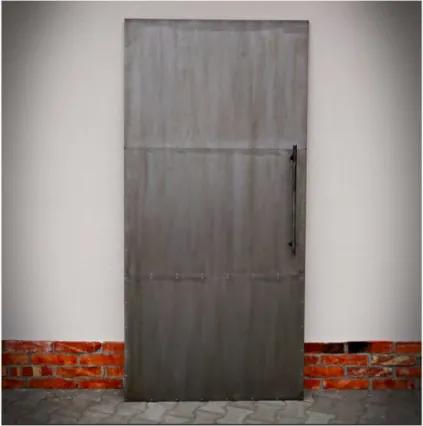 Železné interiérové dvere hladké 60cm, 203cm