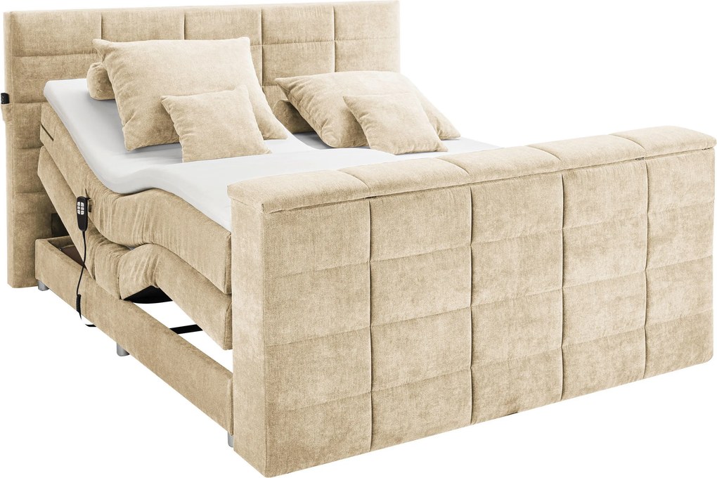 XXXLutz BOXSPRINGOVÁ POSTEĽ, 180/200 cm, piesková Carryhome - Online Only spálne - 002220044906