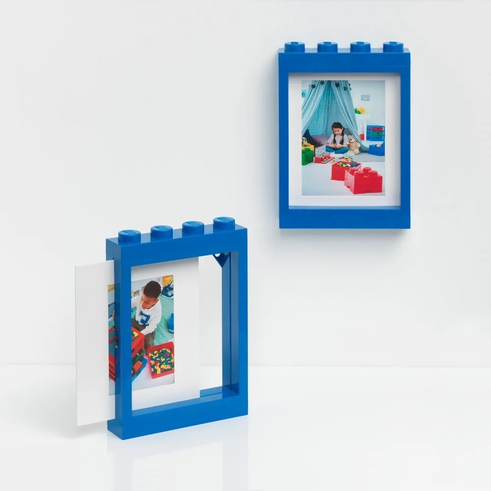 Modrý rámček na fotku LEGO®, 19,3 x 26,8 cm