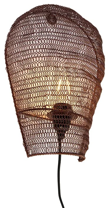 Orientálna nástenná lampa bronzová 35 cm - Nidum