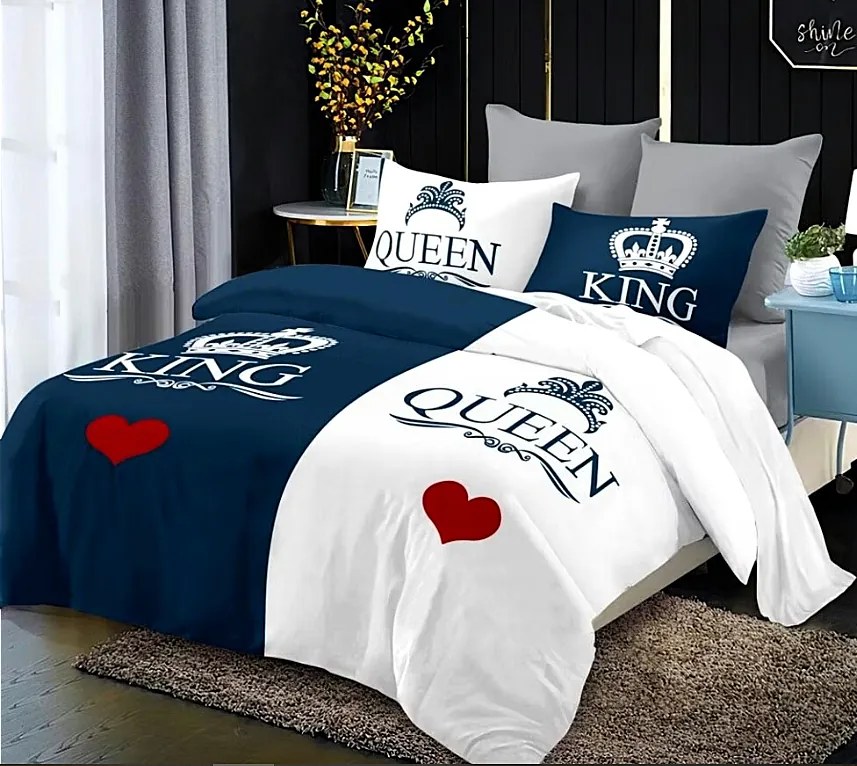 Obliečky KING and QUEEN M Bavlna 220x200 cm 6-dielna súprava