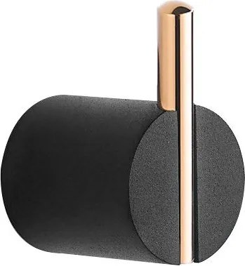 Mexen Aron vešiak na uterák, čierna/zlatoružová- 7088135-67