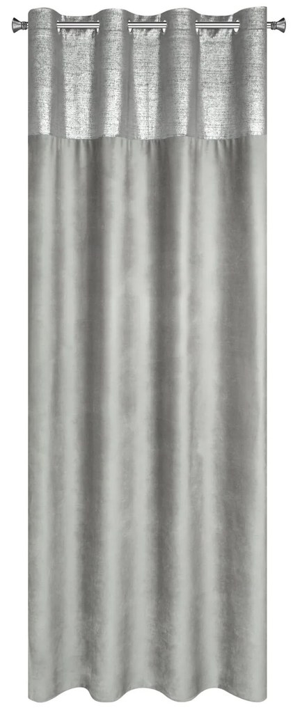 ZATEMŇOVACÍ ZÁVES NA KRÚŽKOCH PERI 140X250 CM STRIEBORNÁ