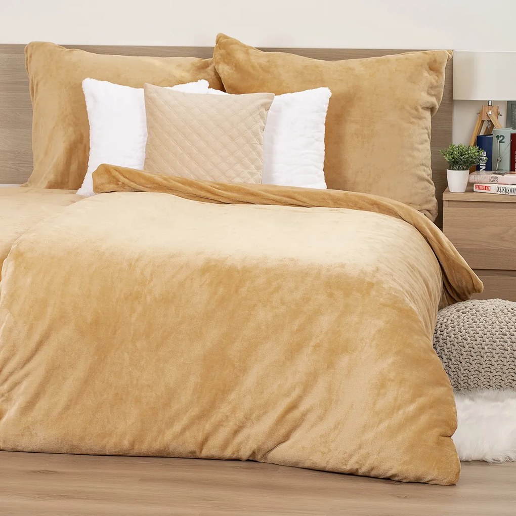 4Home obliečky mikroflanel béžová, 140 x 220 cm, 70 x 90 cm