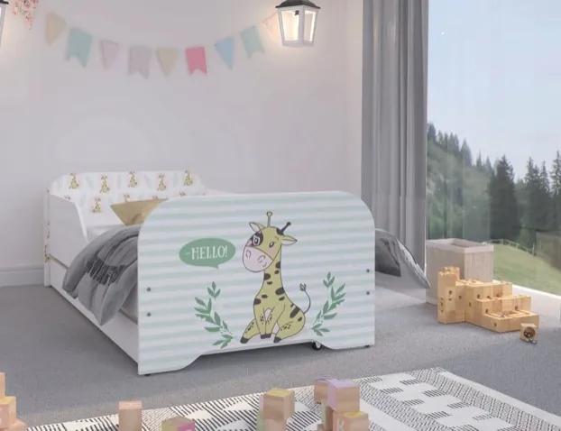 Okúzľujúca detská posteľ so žirafou  160 x 80 cm
