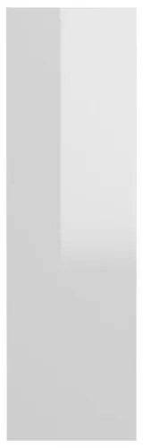 vidaXL Nástenné botníky 4 ks lesklé biele 60x18x60 cm drevotrieska-