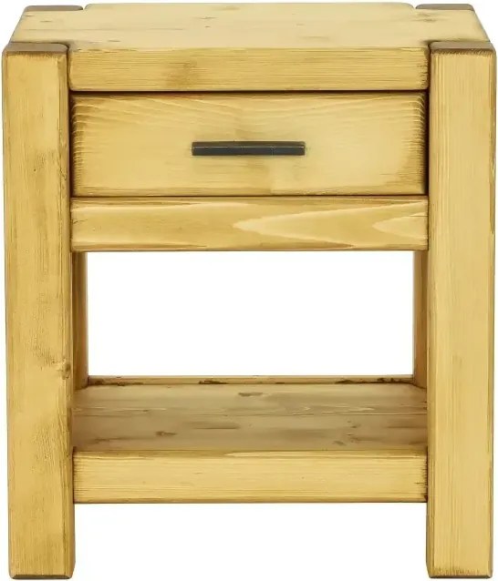 Drevený nočný stolík so zásuvkou a poličkou 45x35x50 cm