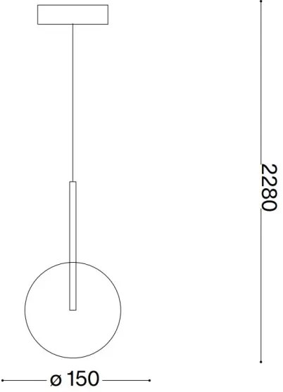 Ideal Lux - LED Luster na lanku EQUINOXE 1xG4/2W/230V pr. 15 cm mosadz/číra