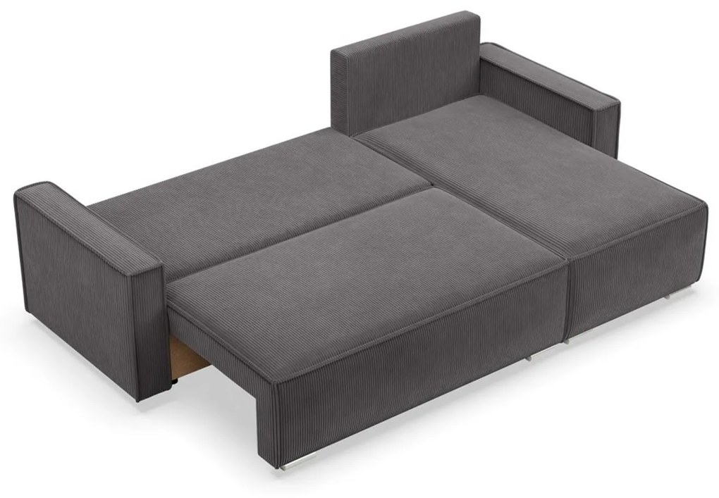 Rohová rozkladacia sedacia súprava LUCCA Sivá