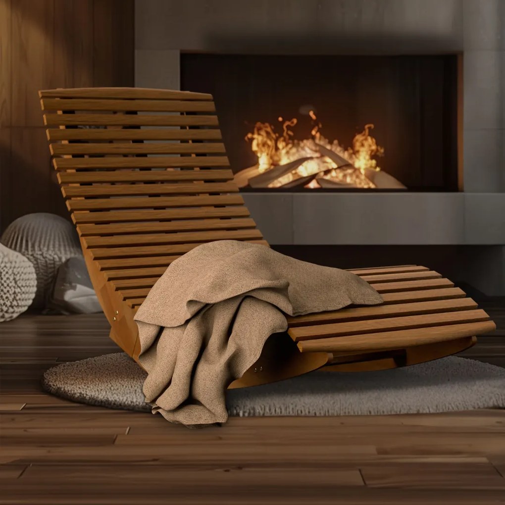 Hojdacie lehátko BALI, 155x60x93cm, prírodná hnedá Casaria