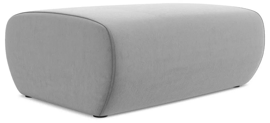 Svetlosivá zamatová podnožka Kapua – Makamii