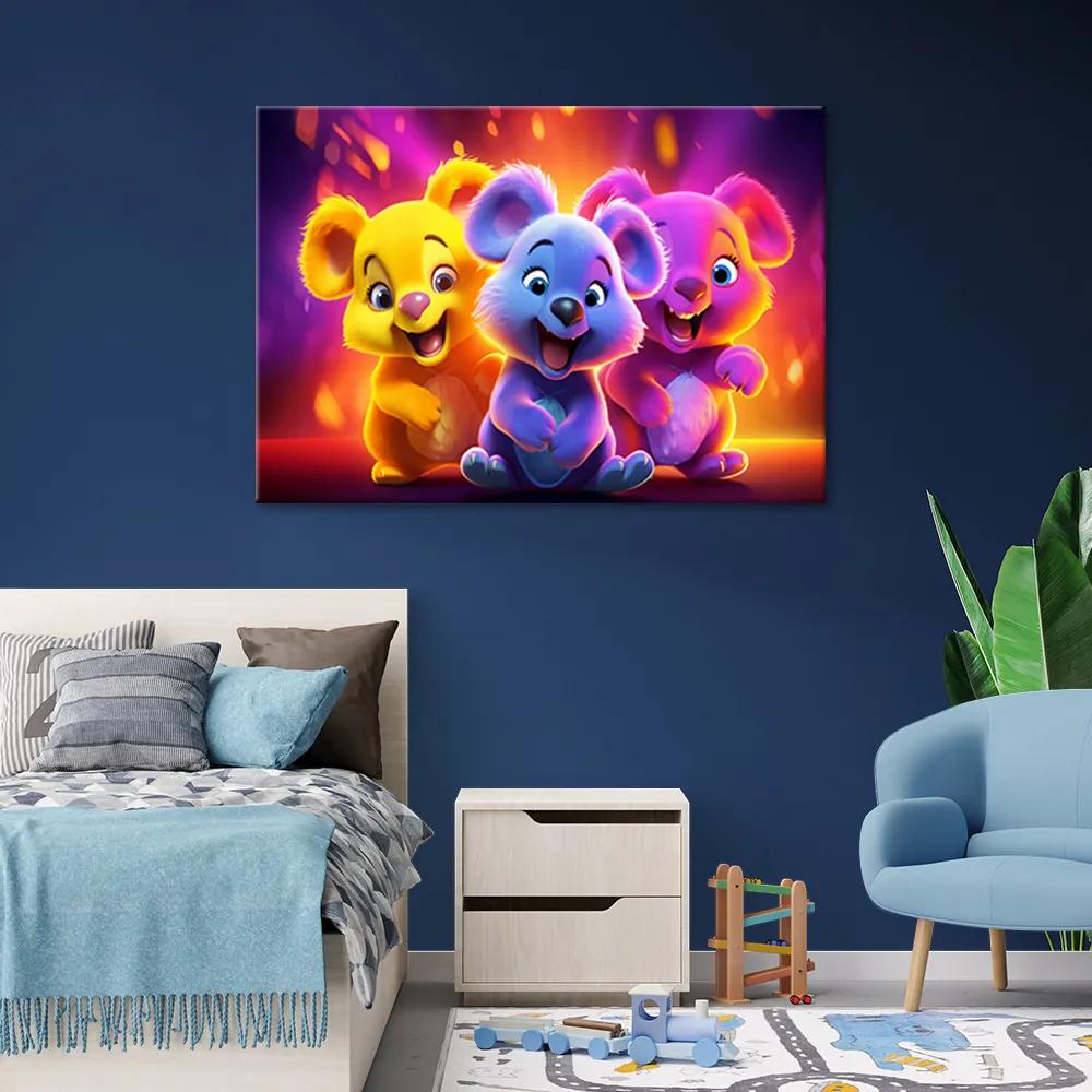 Gario Obraz na plátne Farebné medvedíky Rozmery: 60 x 40 cm