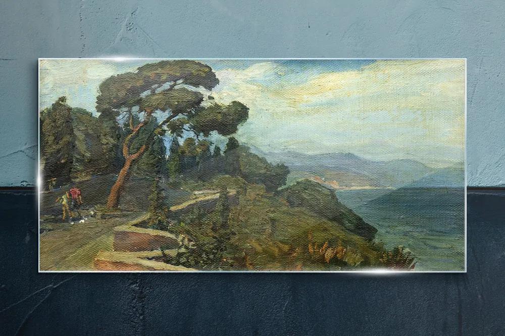 Skleneny obraz Maľovanie stromu prírody