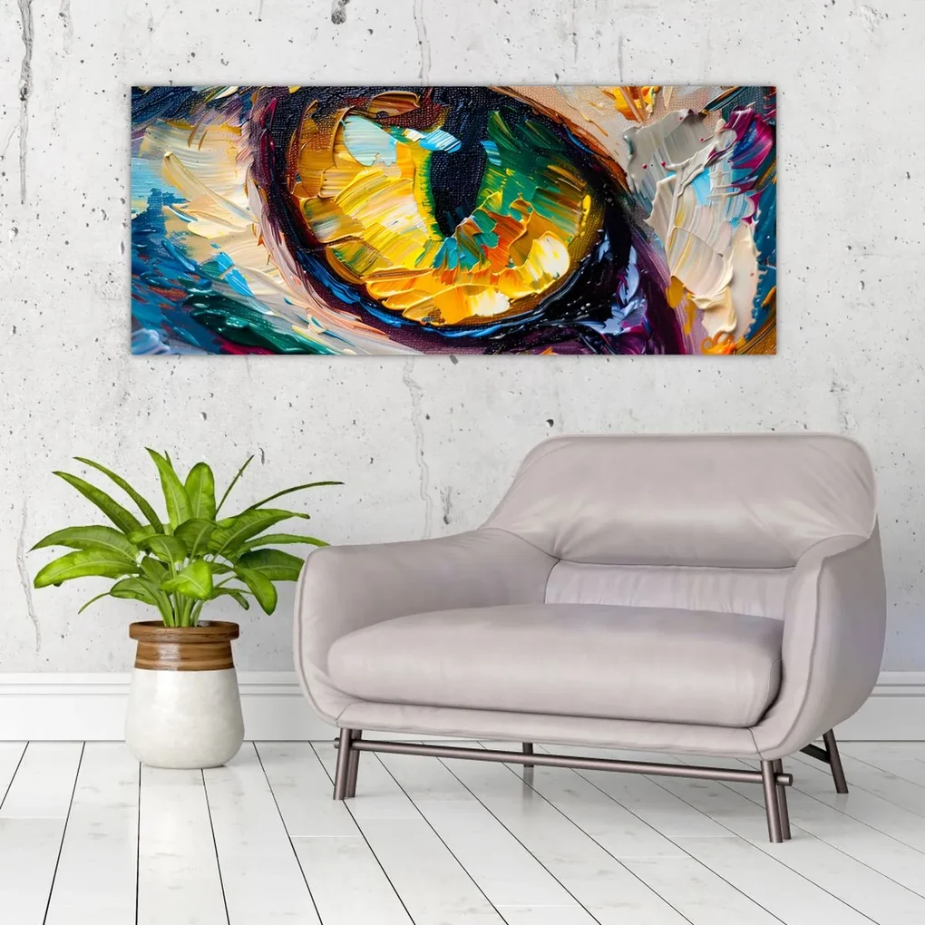 Obraz - Maľba mačacieho oka (120x50 cm)
