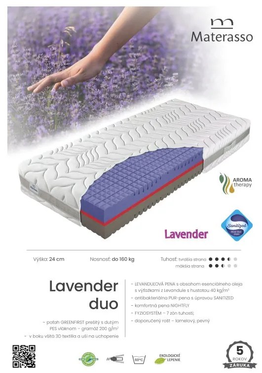 Materasso Penový matrac Lavender Duo Rozmer: 120 x 200 cm