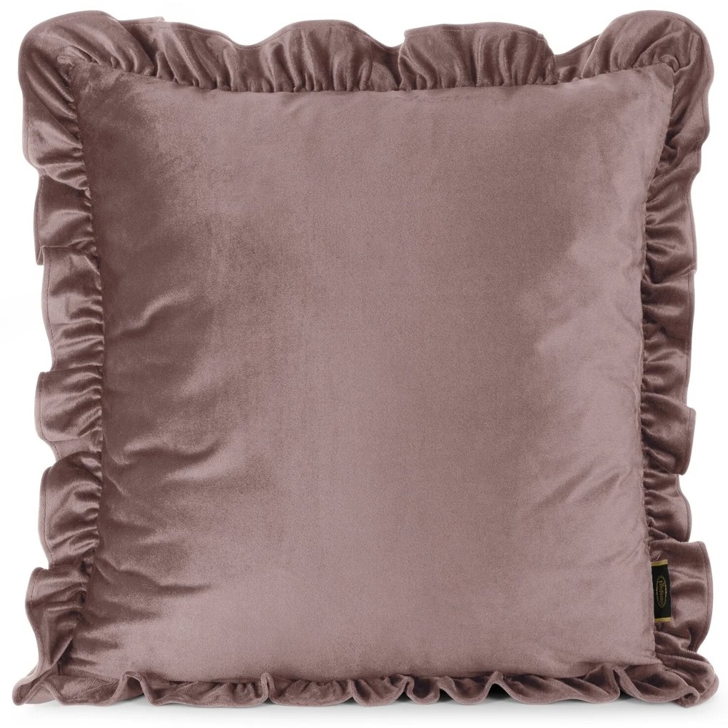 DEKORAČNÁ OBLIEČKA NA VANKÚŠ BRENDA 45X45 CM PUDROVÁ