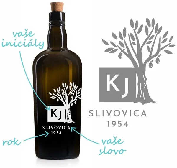 Pieskovaná fľaša DOUGLAS Strom 0,7 l