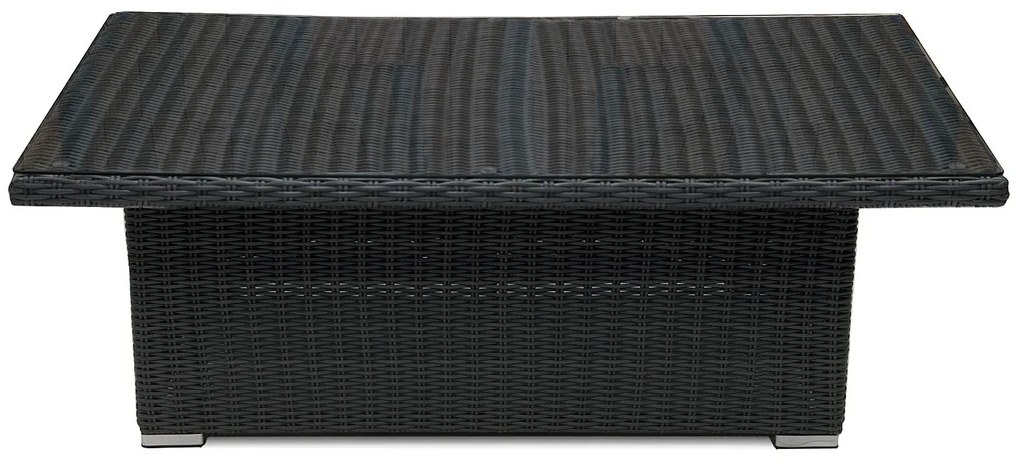 Deokork Ratanový stôl výsuvný jedálenský / odkladací 140 x 80 cm SEVILLA (antracit)
