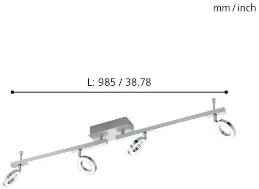 Eglo 96182 - Bodové svietidlo CARDILLIO 1 4xLED/3,2W + 2xLED/3,3/230V