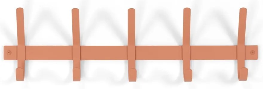 Kovový nástenný vešiak v lososovej farbe 70 cm Dexter – Spinder Design