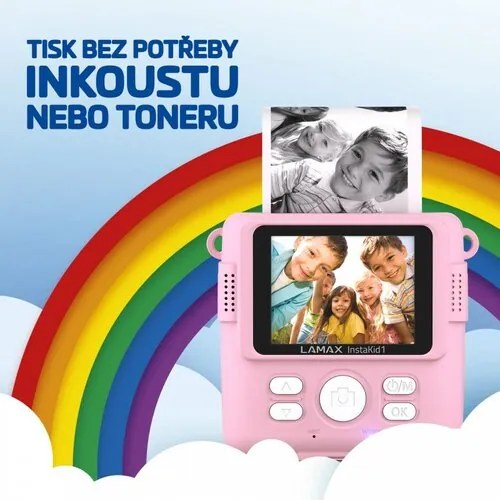 LAMAX InstaKid1 detský fotoaparát, ružová