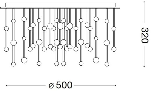 Ideal Lux - LED Stmievateľný prisadený luster ARMONY LED/48W/230V pr. 50 cm biela