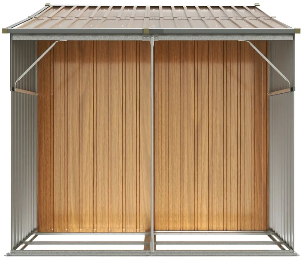 Záhradná kôlňa svetlohnedé 277x192,5x179 cm pozinkovaná oceľ