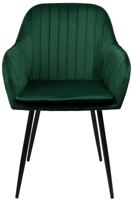 Jedálenská stolička SEVILLA zamatová, tmavozelená