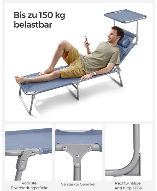 Skladacie lehátko so strieškou GCB192Q01