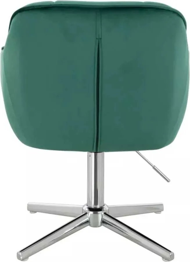 LuxuryForm DESIGN Stolička AVOLA VELUR na striebornom kríži - zelená