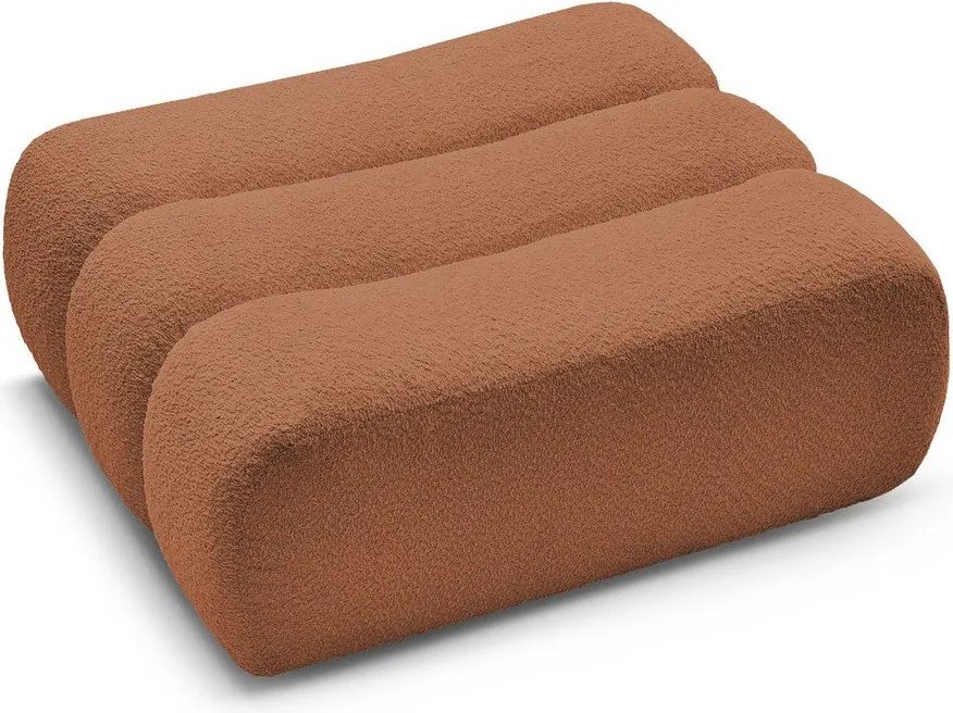 Oranžová podnožka z textílie buklé Azra – Bobochic Paris