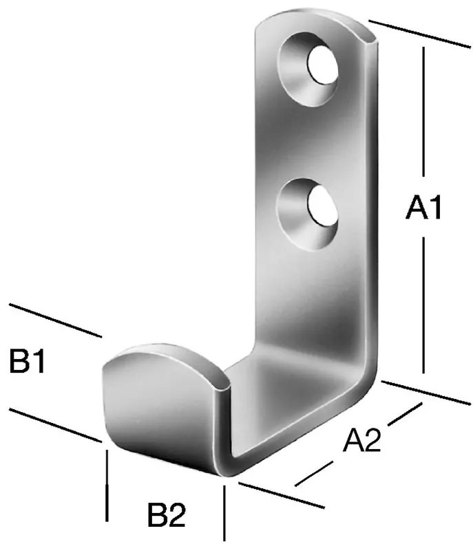 Závesný hák biely ˝U˝ 49x36x15x17