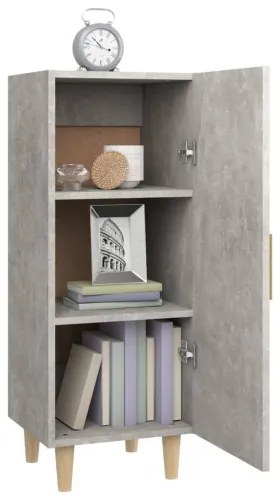vidaXL Komoda betónovo sivá 34,5x34x90 cm spracované drevo-