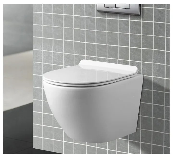 Súprava WC misy Mexen LENA SLIM RIMLESS + bidet biela