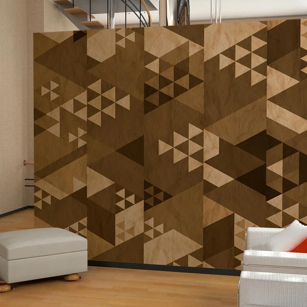 Tapeta Bimago - Brown patchwork + lepidlo zadarmo rolka 50x1000 cm