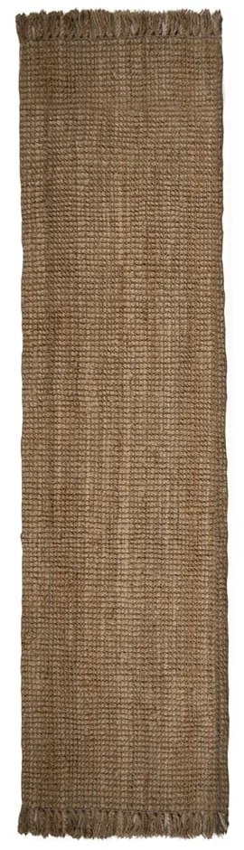Ručne tkaný jutový behúň v prírodnej farbe 60x150 cm Jute Boucle – Flair Rugs