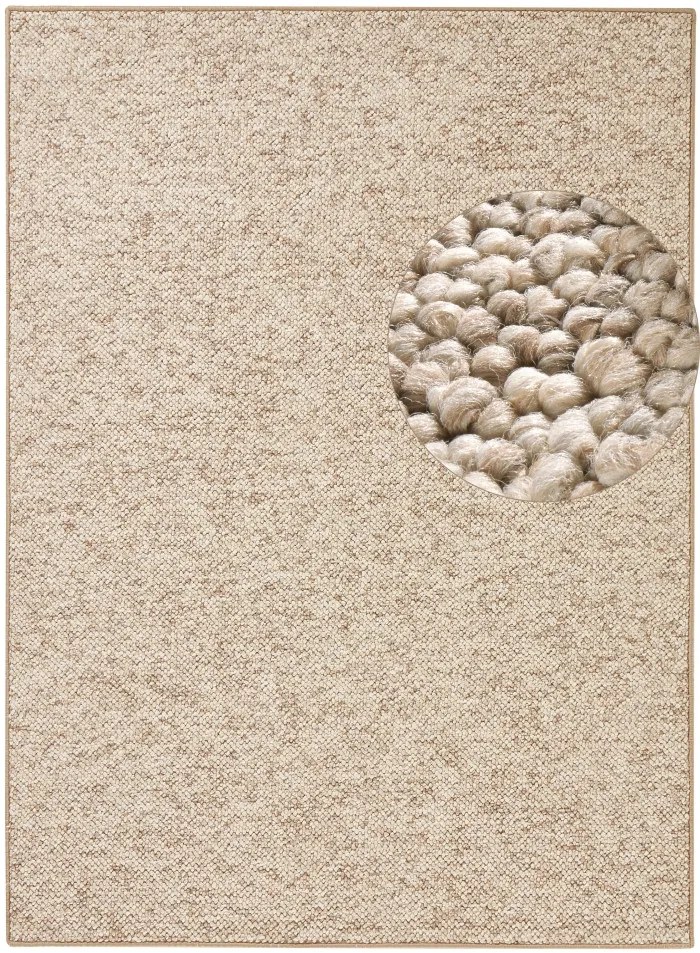 BT Carpet, Kusový koberec Wolly 102842, 140x200, béžová, kancelária
