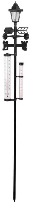 ST Záhradná meteostanica 158cm zrážkomer, teplomer, solárna lampa, smer vetra