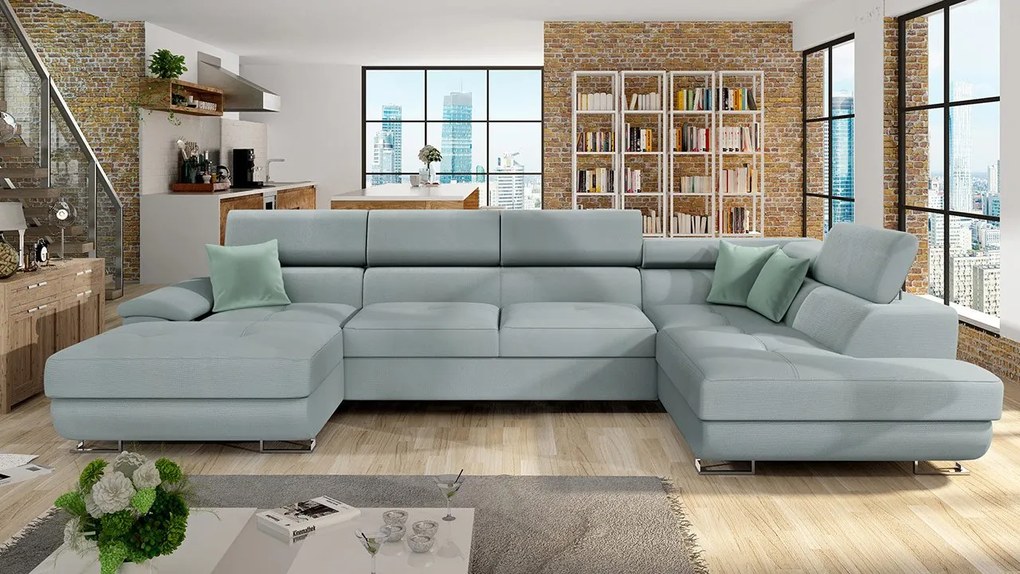 Rohová sedacia súprava Alvin Bis Premium, Dostupné poťahy: Terra 05 + Terra 05 + Terra 15 ECO, Strana: Ľavá