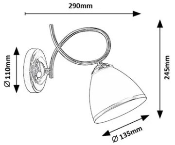 Brilagi - Nástenné svietidlo FRED 1xE27/60W/230V lesklý chróm