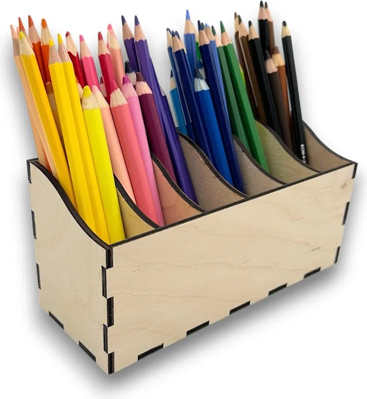 usporadejto.cz Pastelkovník L VASKY, 20 x 8 x 10 cm, s označením farieb